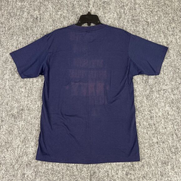 US Navy Shirt Mens Large Blue Proud Parent Military Vintage 80s Single Stitch - Picture 6 of 9